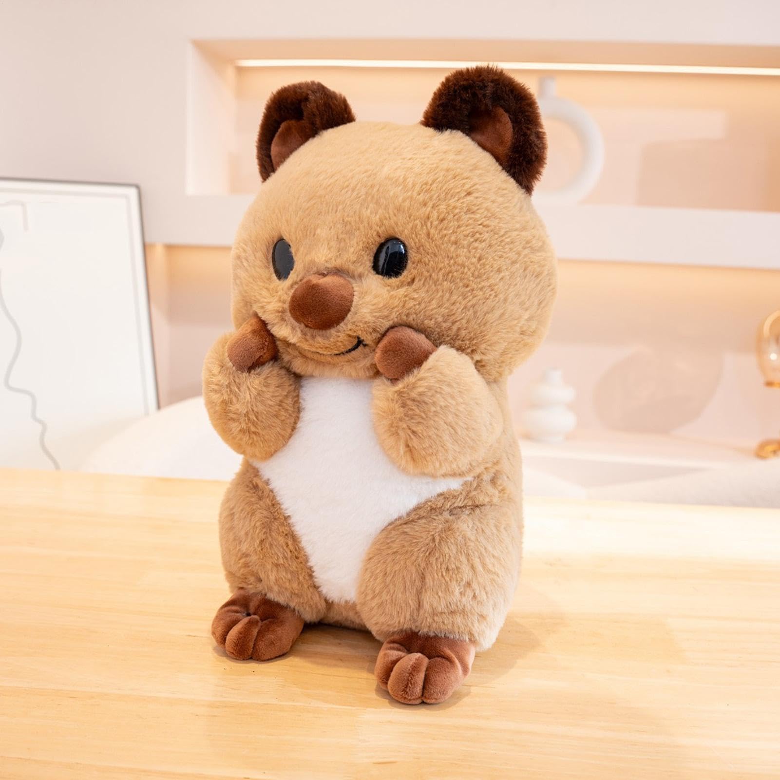 Animale di peluche Quokka, cuscino di peluche Quokka,Giocattolo con statuetta Quokka in peluche abbracciabile | Peluche di peluche Comodo cuscino per animali al tatto per ragazze Ragazzi Bambini Bambi