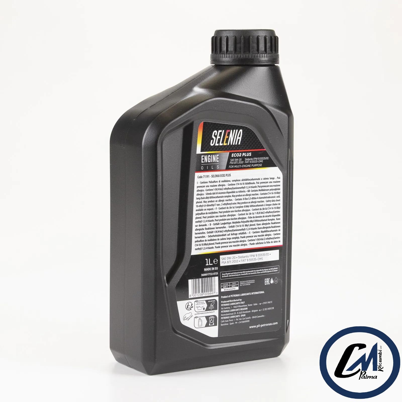 4 LITRI OLIO MOTORE SELENIA ECO2 PLUS 0W-20 NUOVA VERSIONE ACEA C5