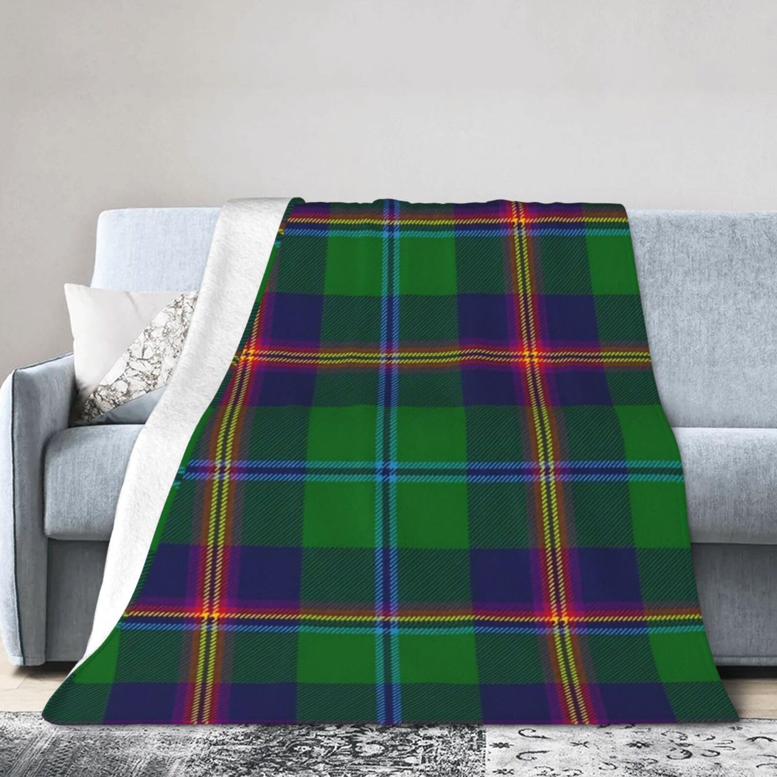 ERTDFXCV Clan Young Surname Last Name Scottish Clan Tartan Blanket 60"x50"