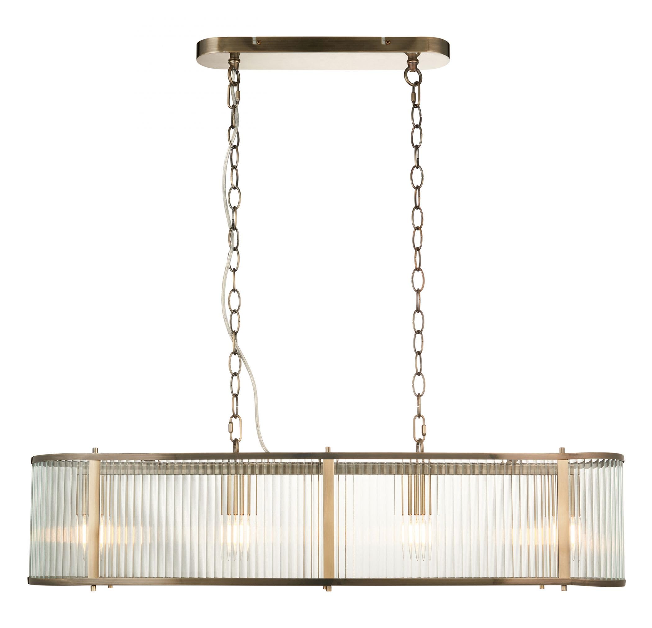Pagazzi Light Ridgeton 4 Linear Pendant Antique Brass