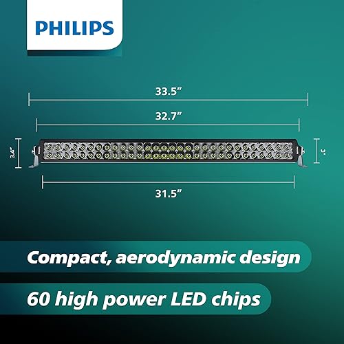 Miniatura 2 de Philips Ultinon Drive Serie 5000 Barra de luz LED de doble fila de 30 pulgadas | Combo de inundación puntual con 28560 lúmenes crudos | Luces LED