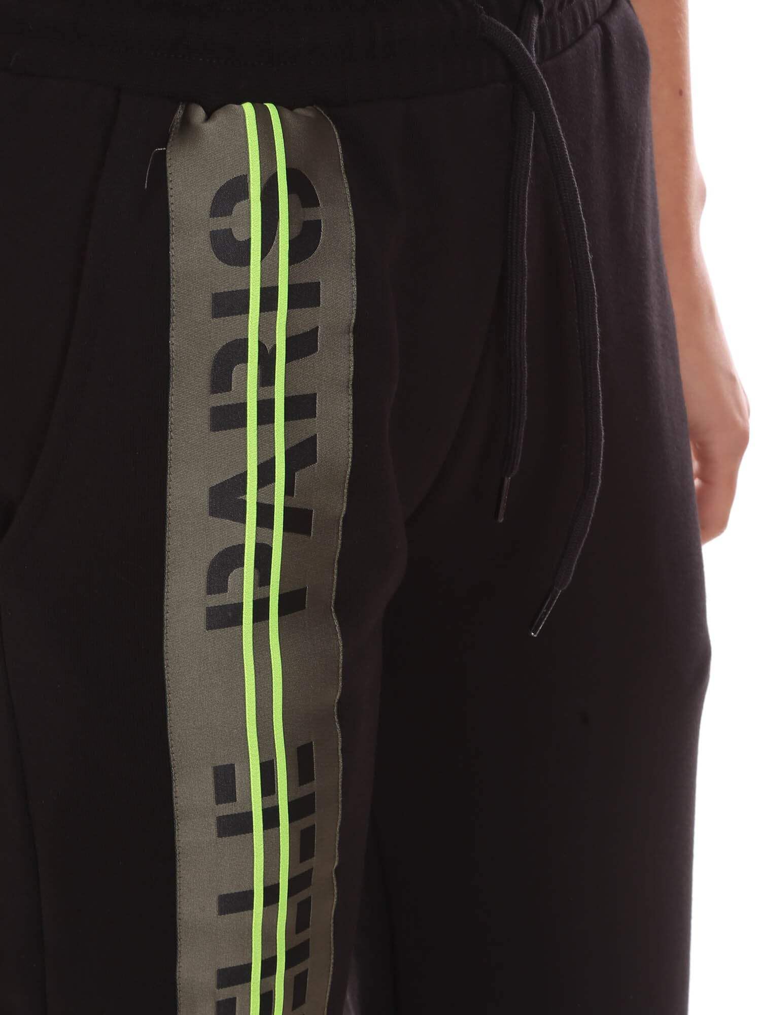 GAëLLE Pantalone in Felpa Nastro Colore Nero Donna E21GE15