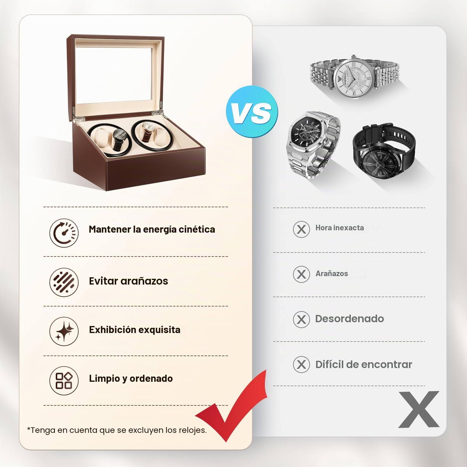 Caja de reloj automática para reloj, caja de madera, fibra de carbono, 4 + 6 relojes, Winder, -