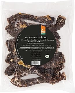 defu Hundesnack | 1 x 370 g | Bio Entenhälse getrocknet | Natürlicher Premium Bio Kausnack für Hunde product image