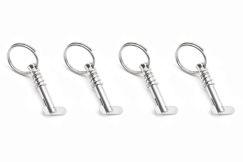MARINE CITY Pasadores de liberación rápida de acero inoxidable de grado 316 con leva de caída y resorte de 14 pulgadas x 1 pulgada, bisagra superior