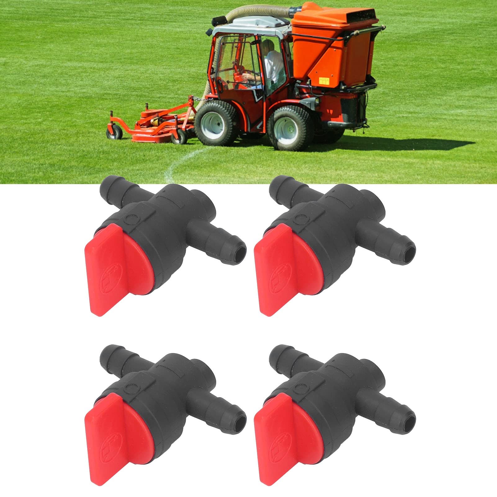 10 Stück Kraftstoffabsperrventil, 1/4 Zoll Inline-Kraftstoffabsperrventil Gaskraftstoff Kleiner Motor Ein Aus Kraftstoffschalterhahn für 494768 5091H 5091K 697947 Rasenmähertraktor