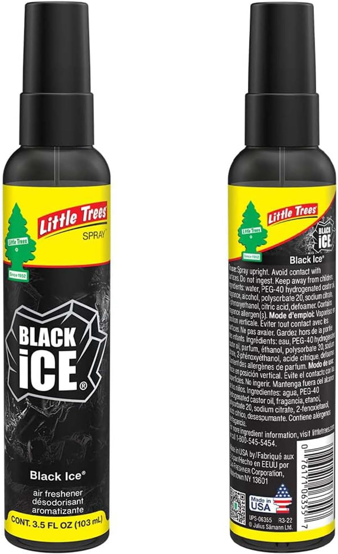 LITTLE TREES Citrus Black Ice Car & Air Freshner Spray 103Ml Amazon