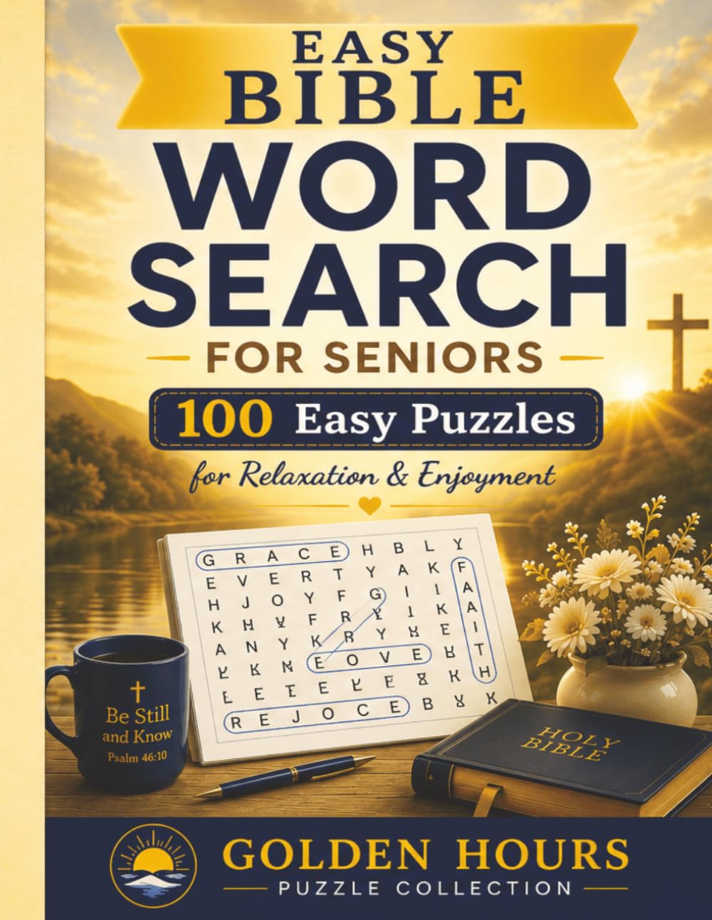 Easy Bible Word Search for Seniors: Large Print Inspirational Puzzles for Relaxation & Enjoyment