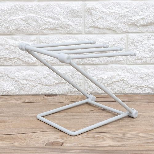 Miniatura 3 de Jenngaoo Soporte plegable para paños de cocina de plástico, estante de secado plegable, organizador grueso y estable, soporte de almacenamiento para