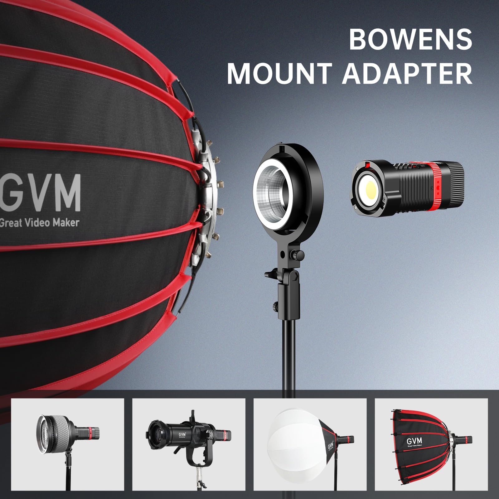 GVM PL60C RGB Lampade Da Studio Lampada Video LED COB 60W Con Batterie