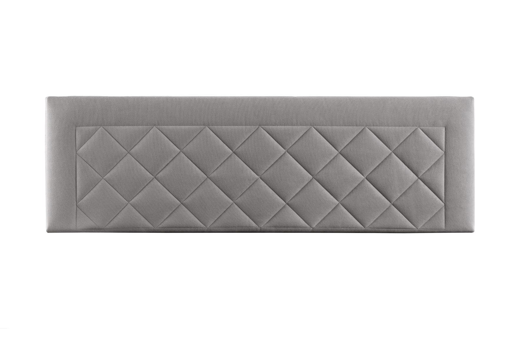 Cabecero Tapizado para Cama 135 Cm Domus | Anclaje a Pared | Cabezal Acolchado | Microfibra AquaClean Gris (145 x 50 x 7 cm)