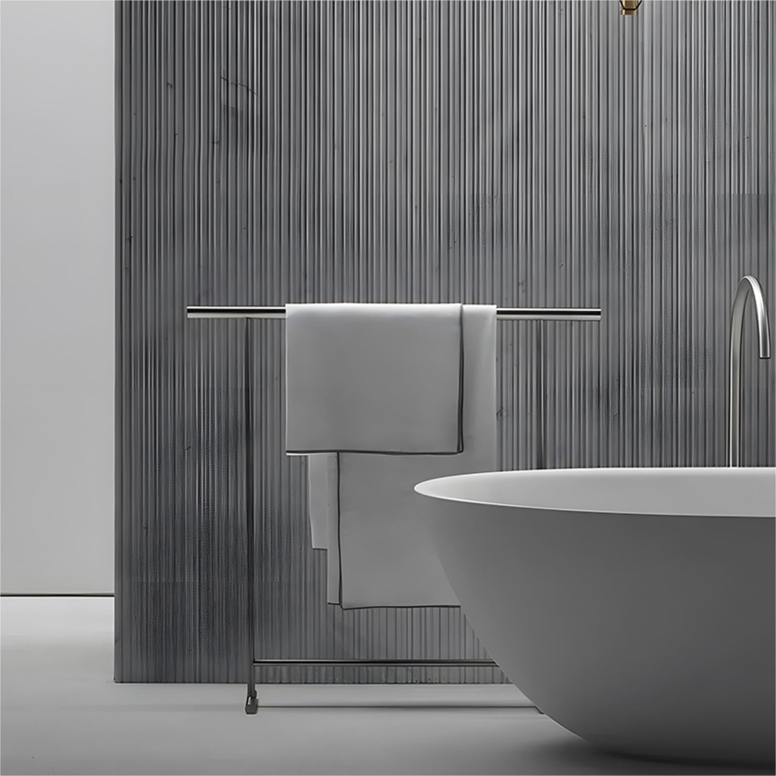 Toallero De Pie Toallero De Suelo Acero Inoxidable For Baño Doméstico Sin Necesidad Taladrar Baño Organizador
