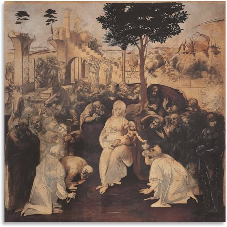 Amazon.co.jp: レオナルド・ダ・ヴィンチの『東方三博士の礼拝 Amazon.co.jp: レオナルド・ダ・ヴィンチの『東方三博士の礼拝