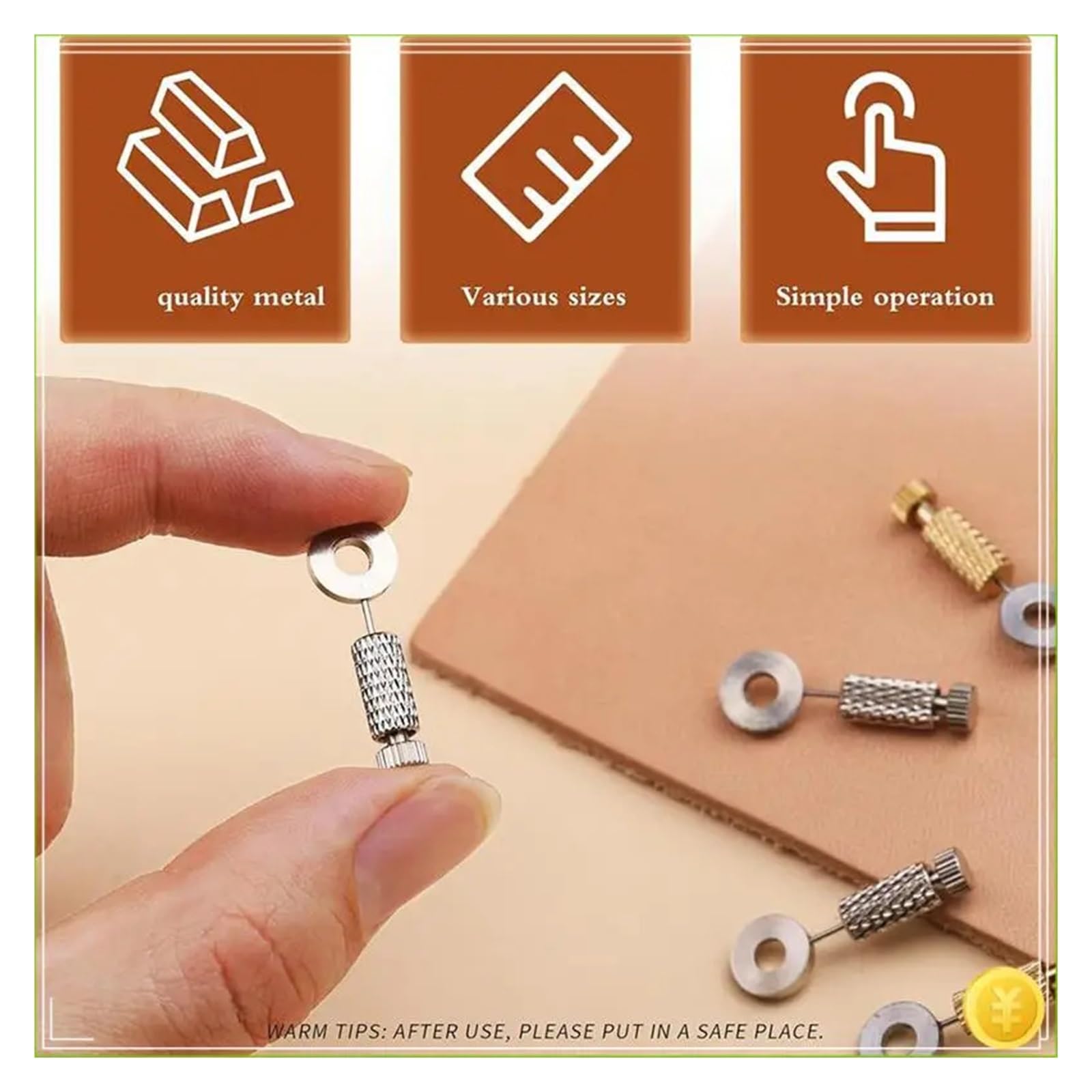 Lot de 24 aiguilles de positionnement de suture de 2 tailles, pour couture à la main en cuir, aiguilles de maroquinerie, épingles de verrouillage
