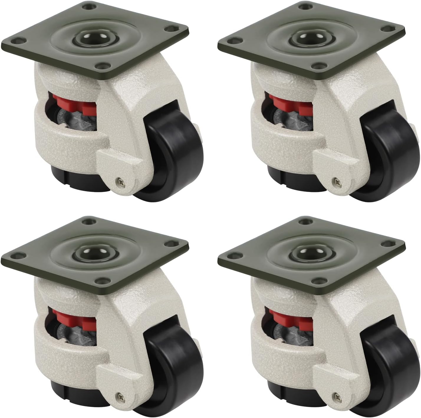 SOLEJAZZ Kit de roulettes d'établi, capacité de 400 kg, roulette d ...