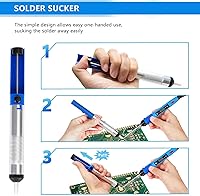 Vista 3 de Kit de soldador, 80W 110V soldadores eléctricos digitales mejorados, con pantalla LCD, herramienta de soldadura de temperatura ajustable 39 en 1