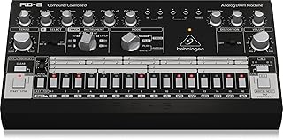 Behringer RHYTHM DESIGNER RD-6-BK Analog Drum Machine with 8 Drum Sounds, 64 Step Sequencer and Distortion Effects