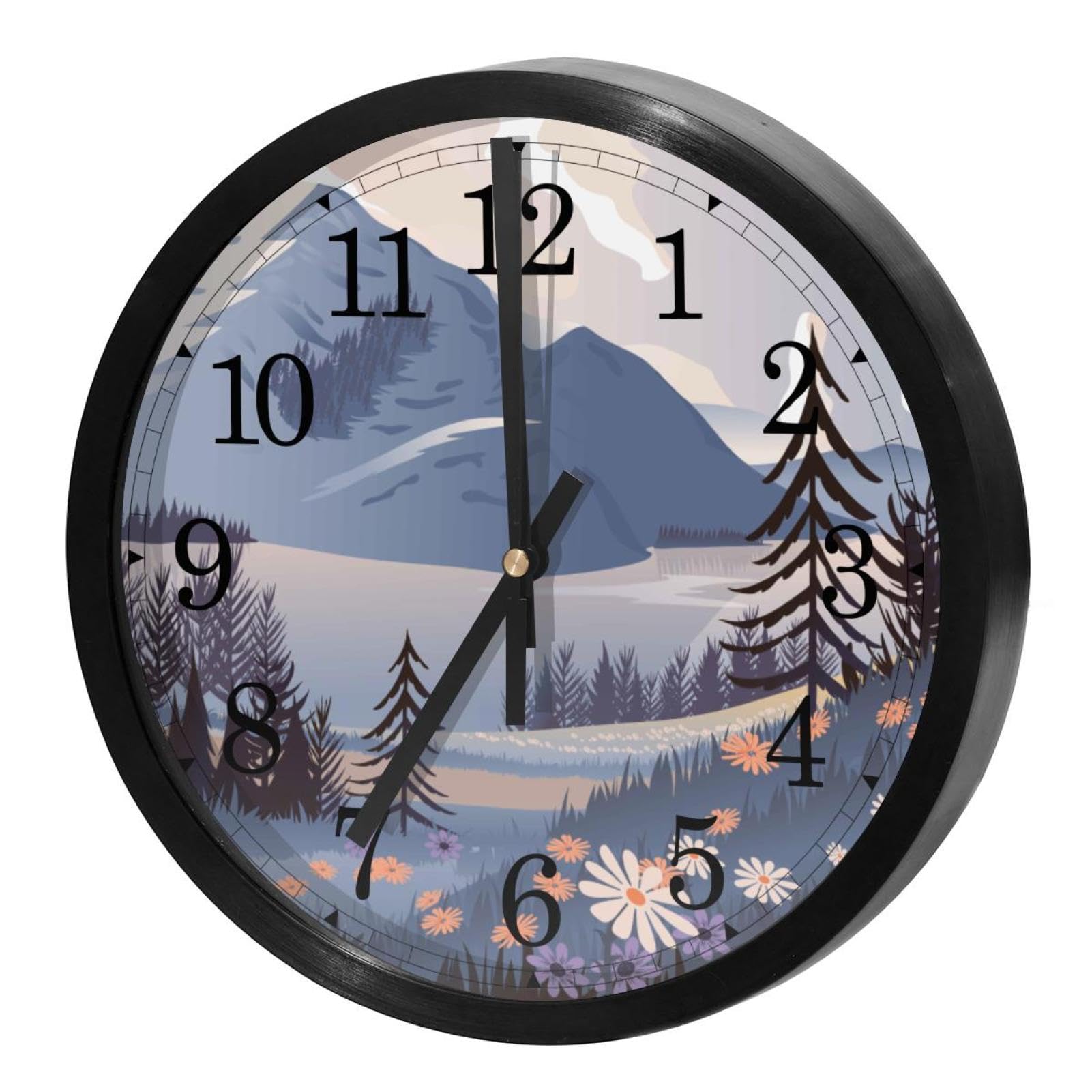 Horloge murale pour bureau calme avec mécanisme sans tic-tac