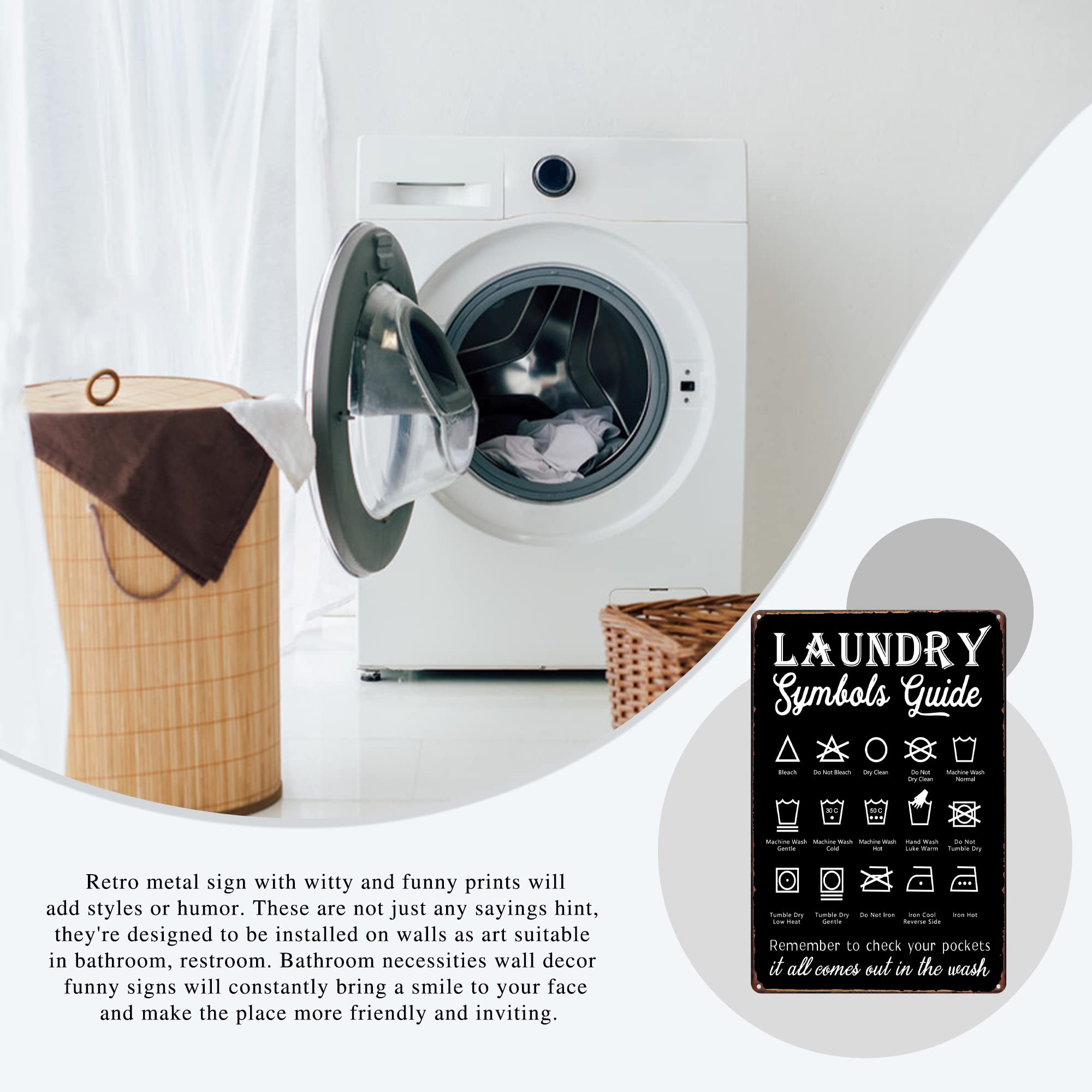 Amazon.com: Goutoports Laundry Room - Vintage Metal Sign Laundry Schedule  Black Decorative Farmhouse Signs Wash Room Decor Bathroom Signs - Laundry05  - 7.9x11.8 Inch : Home & Kitchen