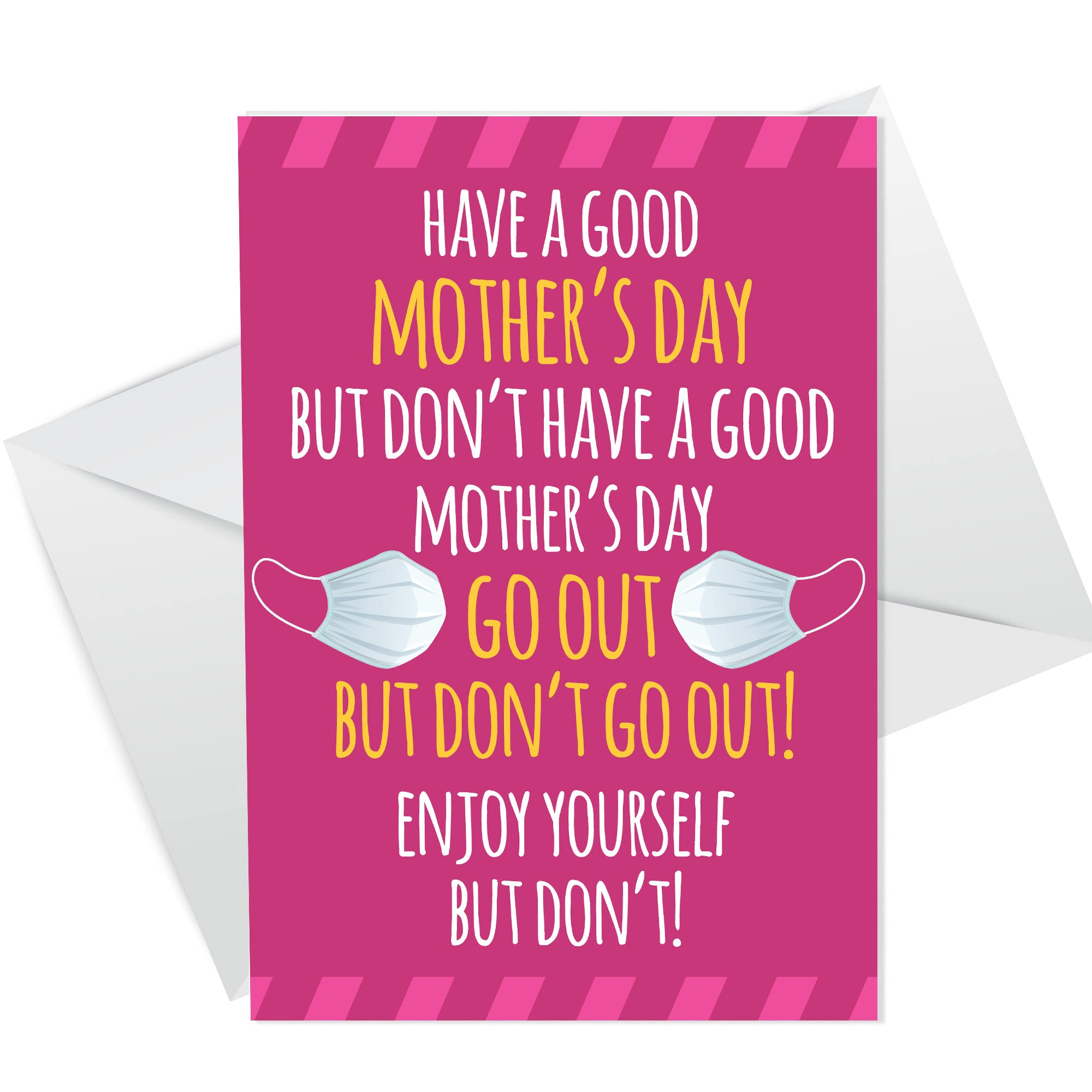Funny Lockdown Design Mothers Day Card For Mum Mummy From Daughter Son