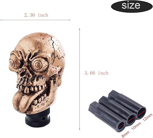 Miniatura 3 de Pomo de palanca de cambios, palanca de cambios, transmisiones para la mayoría de automóviles, camiones, SUV (cobre)