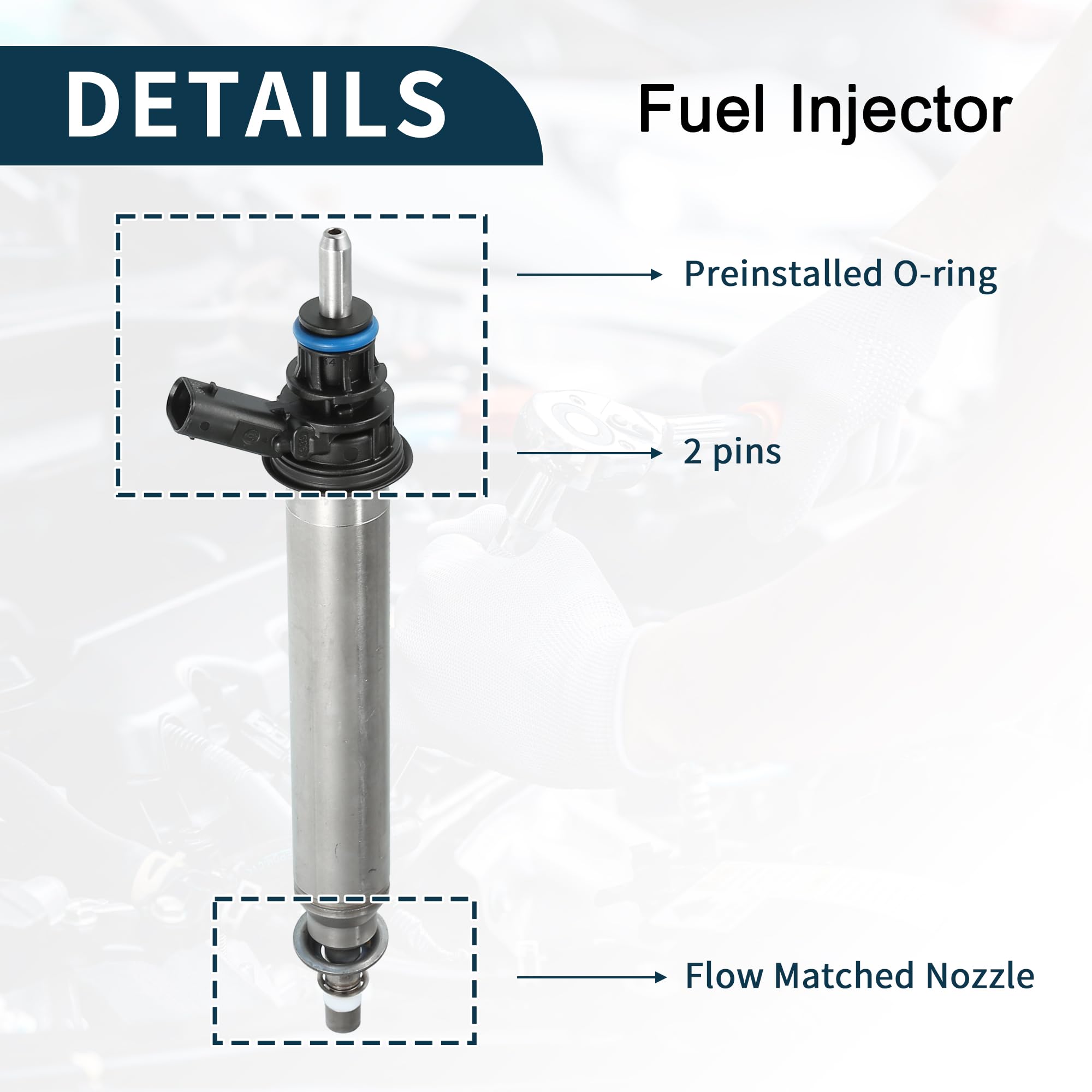 Iniettore Carburante Per Mercedes-Benz C300 4 Pezzi | Nero, Metallo E Plastica, A2780700687, Per Mercedes-Benz C350 12-15, C43 17-21, GLC43 17-22, ML550 12-14