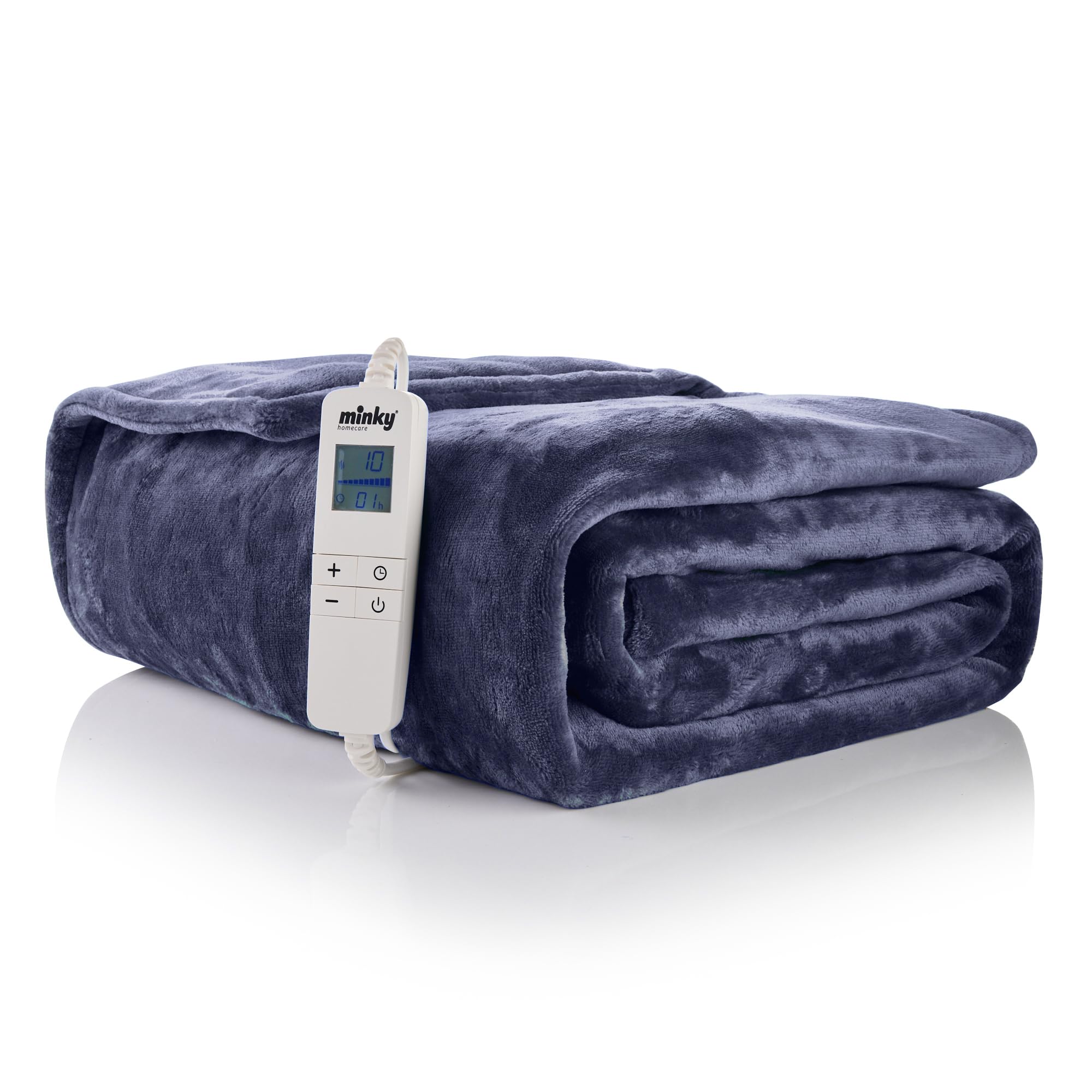 Minky Luxury Heated Blanket, 180 x 180cm, 10 Heat Settings, Machine Wash