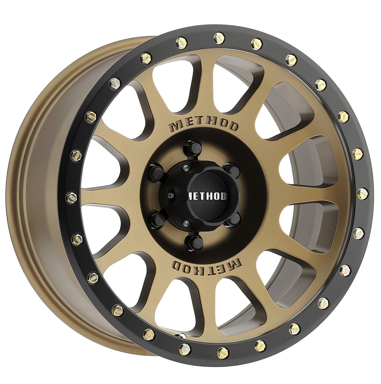 METHOD MR305 NV BRONZE FACE MATTE BLACK SIMULATED BEADLOCK 17X8.5 6X5.5 6X139.7 0mm OFFSET