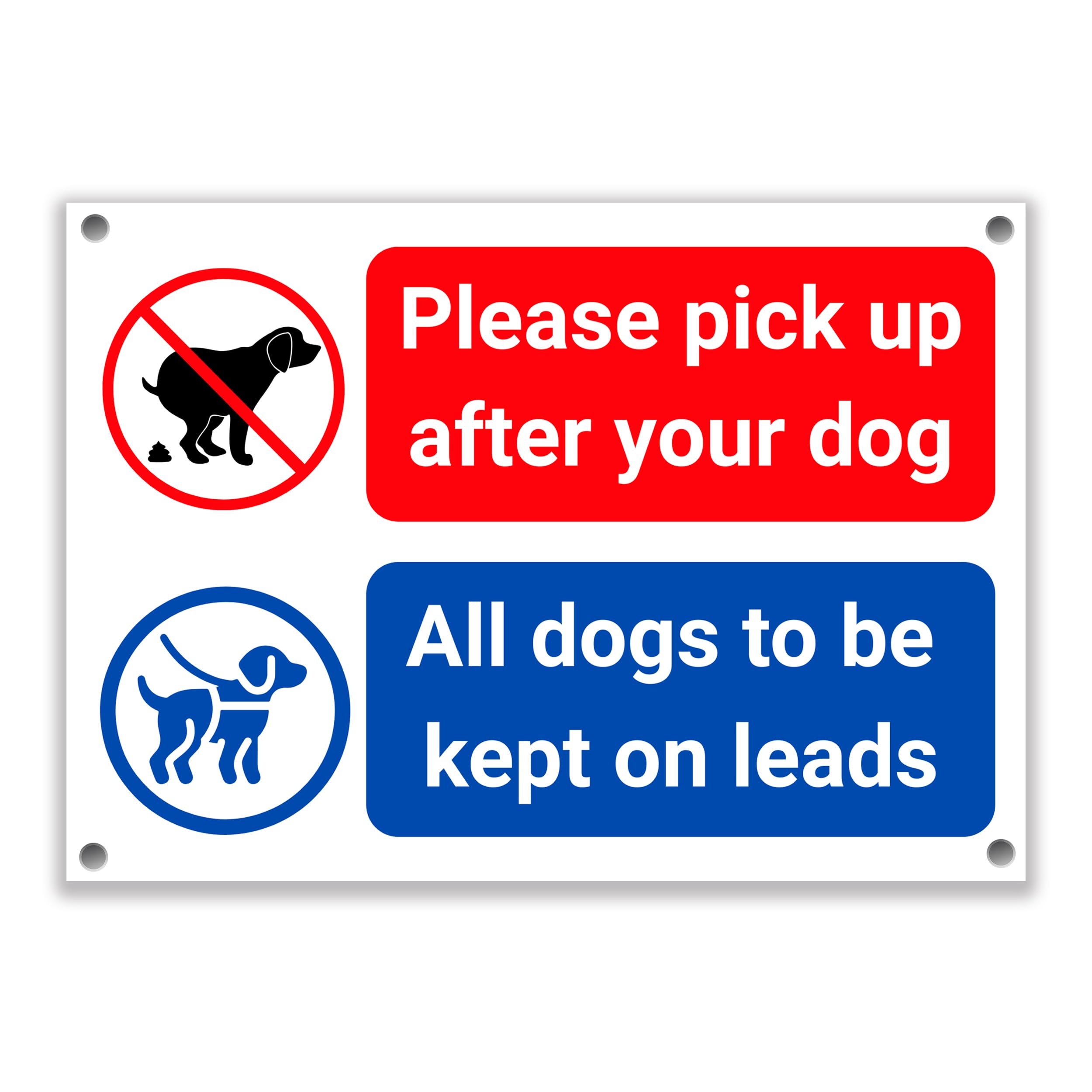 LP Lifestyle Please Pick Up After Your Dog Sign – Rust-Free Waterproof & Weatherproof PVC Dog Fouling & Dogs on Leads Notice for Parks & Footpaths No.339 (A4 (210mm x 297mm) – Holes)