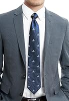 Vista 1 de Pequeño cuadrado y brújula corbata masónica - Azul y Blanco, Multicolorido