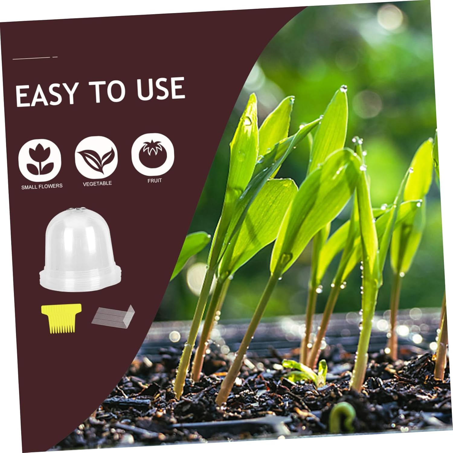 Garden Cloche Dome Reusable Plant Shelter Mini Greenhouse Accessory Round Plant Cover Seedling Insulation