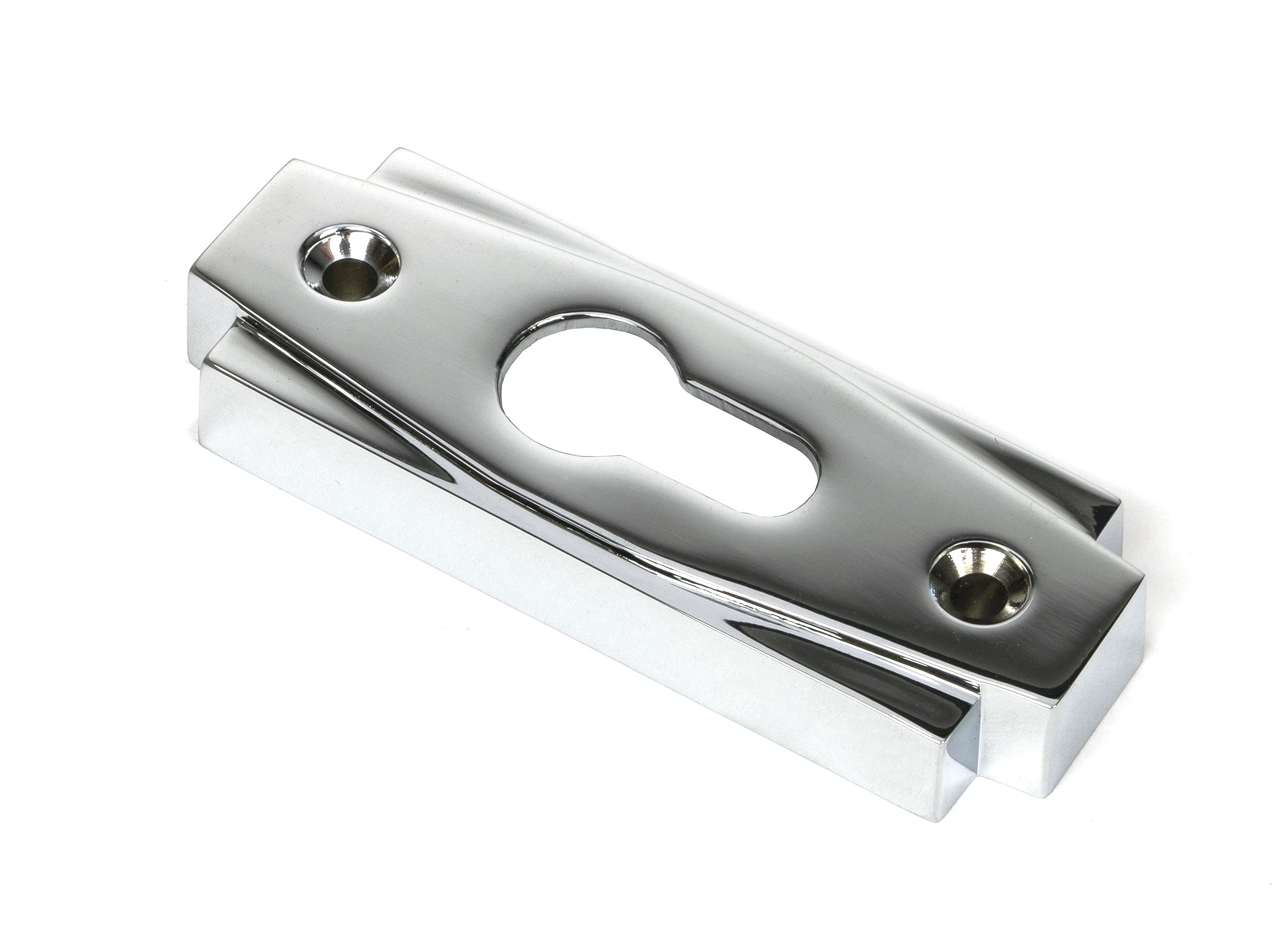 From The Anvil Art Deco Euro Escutcheon - Polished Chrome