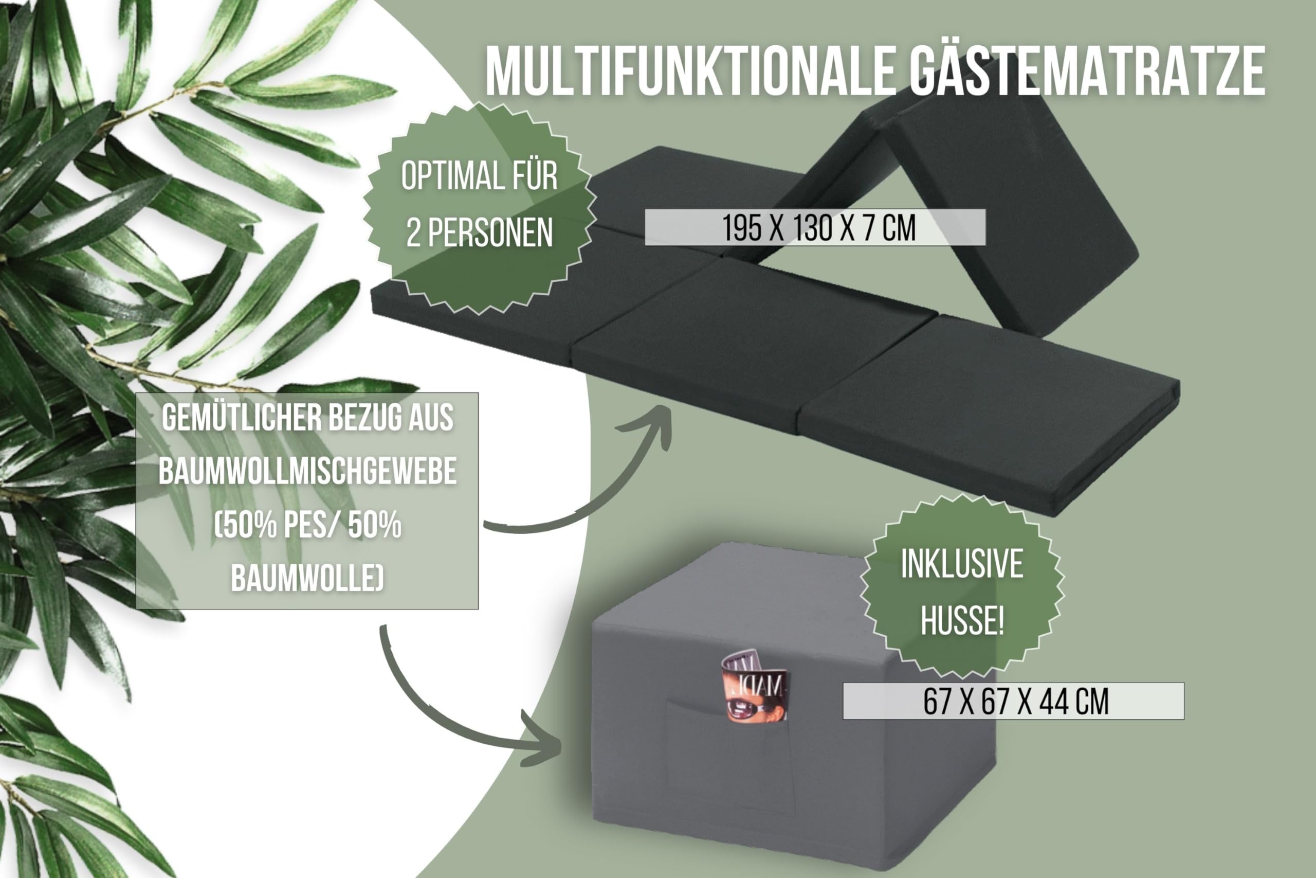 Badenia Trendline opvouwbare gastenmatras, met