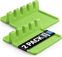 Vista 9 de Zulay Kitchen - Soporte de silicona para utensilios de cocina con bandeja de goteo para múltiples utensilios - Libre de BPA, reposacucharas