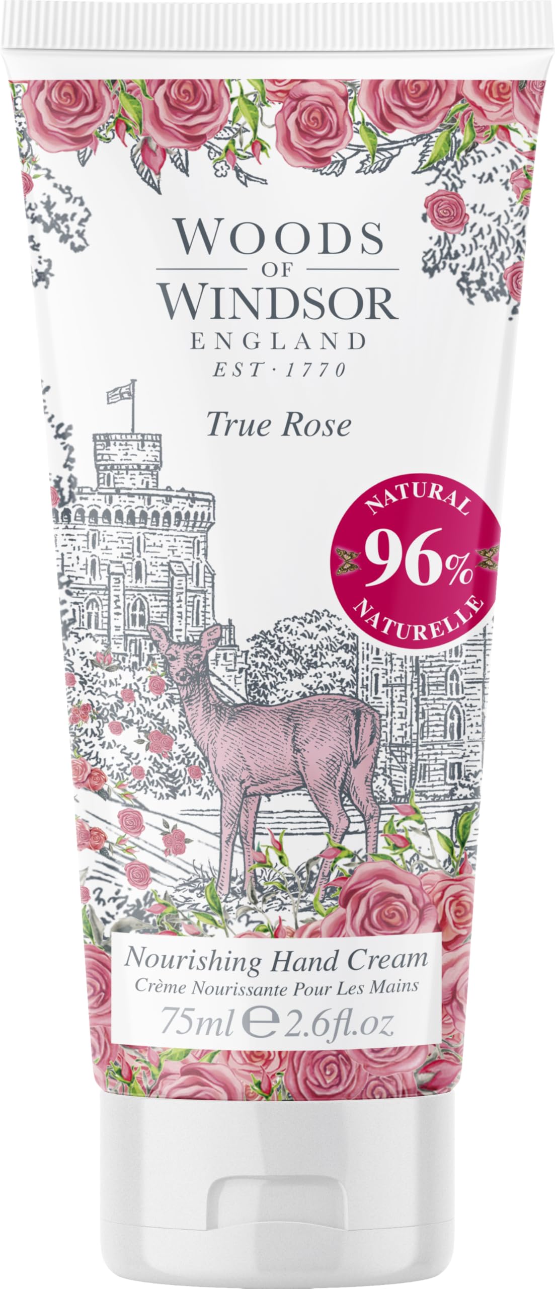 Woods of Windsor True Rose Nourishing Hand Cream with Vitamin E 2.54 oz