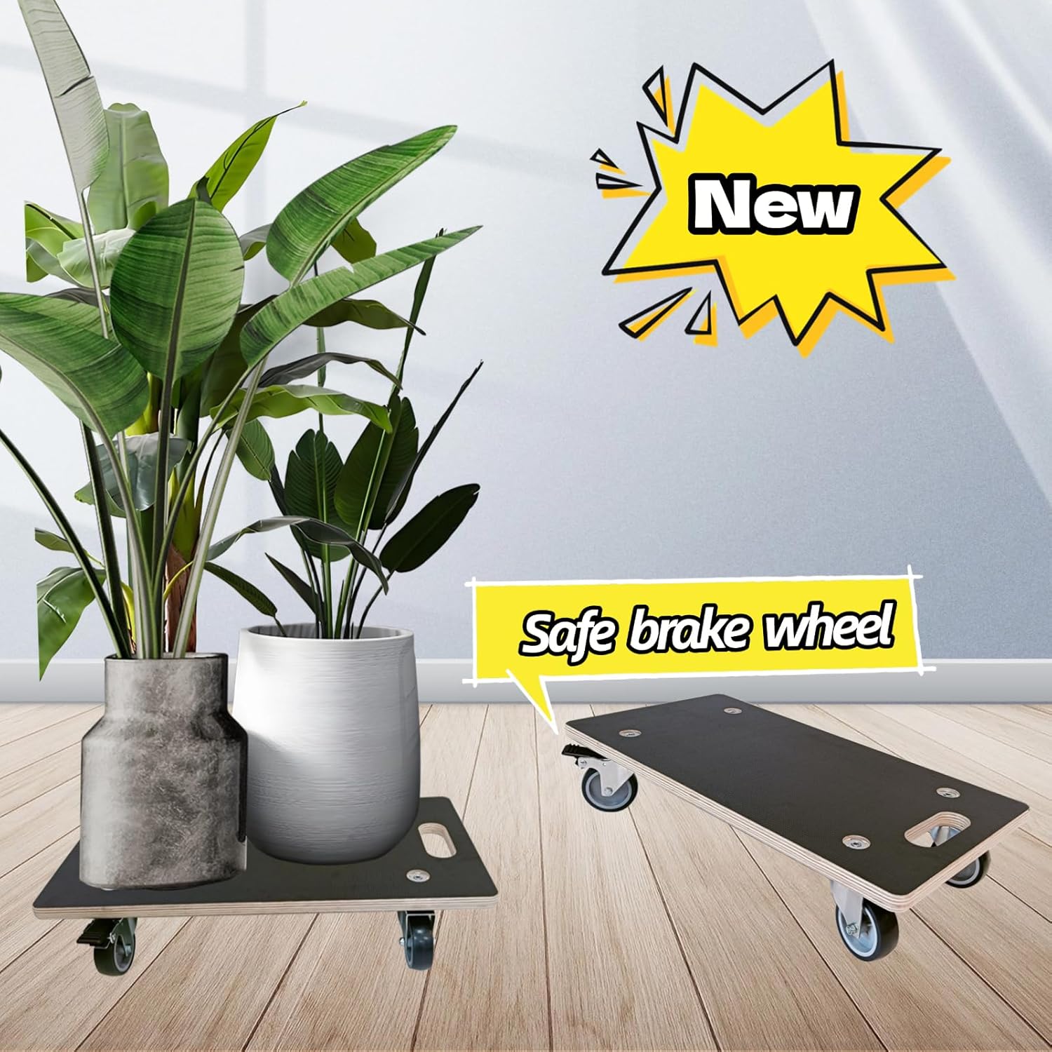 Wood Platform Dolly 4 Wheels Heavy Duty Furniture Mover Dolly 550 Lbs Capacity (2 Packs) Wood Platform Dolly 4 Wheels Heavy Duty Furniture Mover Dolly 550 Lbs Capacity (2 Packs)