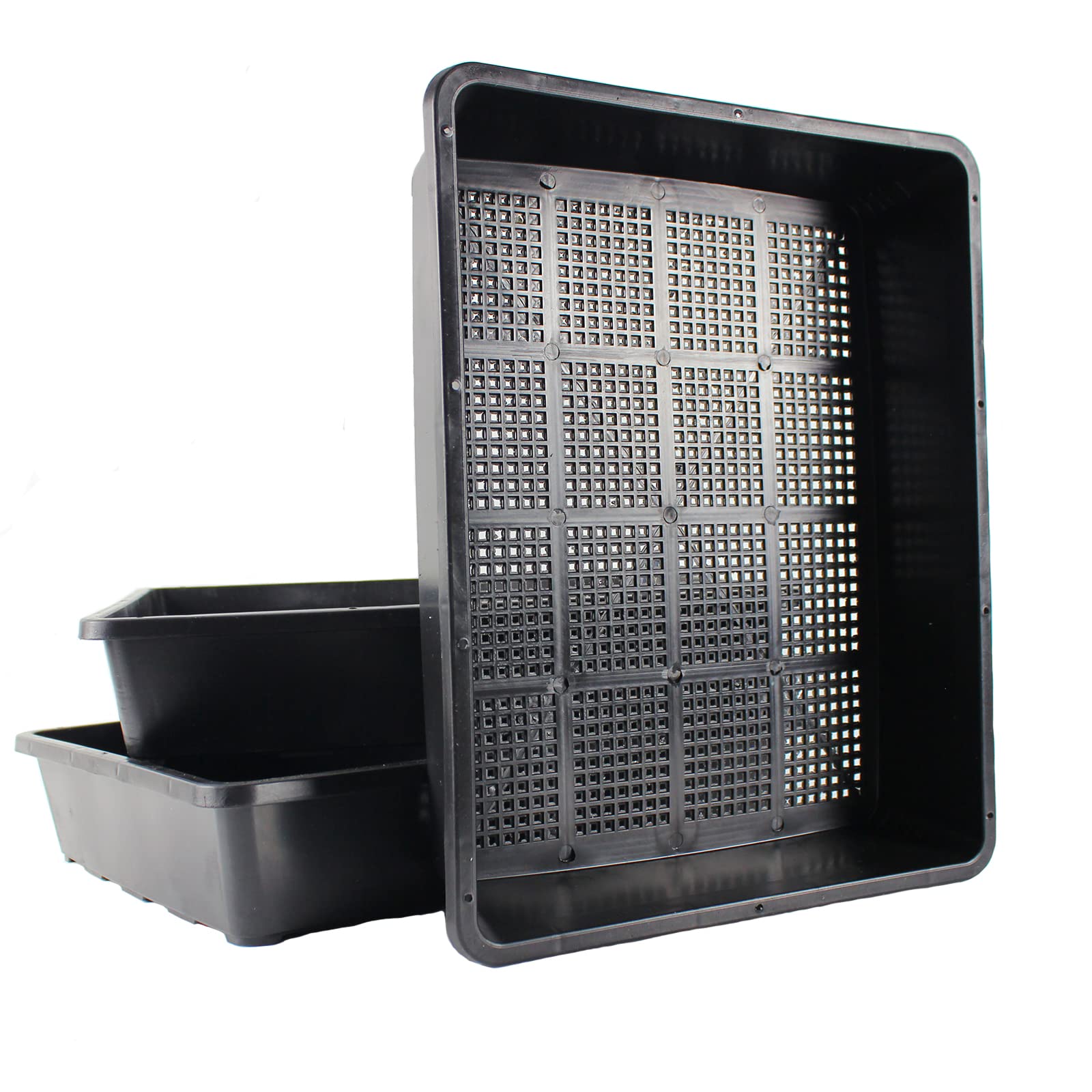 BeGrit 10 Pezzi Vassoi Semina 37x30 Cm – Pratici E Resistenti Per Germinazione, Microgreens E Idroponica, Ideali Per Orto E Piante