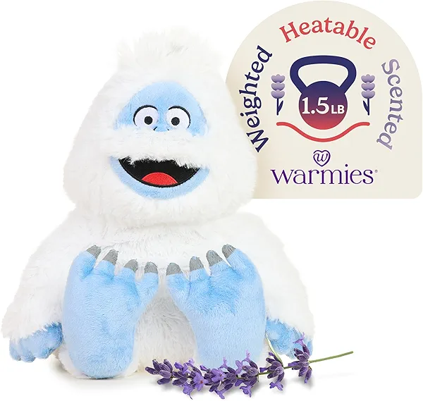 warmies Microwavable & Weighted Stuffed Animals, Bumble - Heated Stuffed Animal Plushie for Warmth & Comfort - Cute Soft Plush Toys for Adults & Children (Boys, Girls, Babies & Toddlers)
