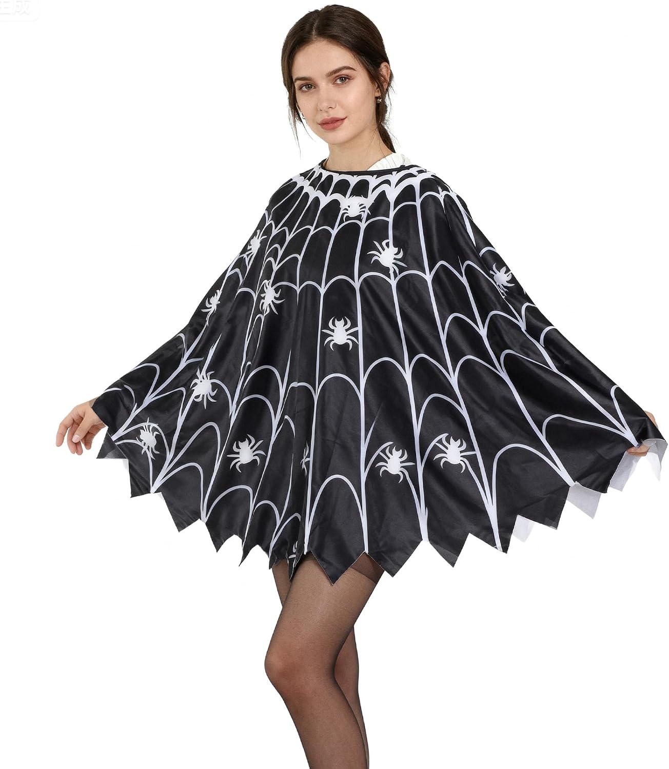Spider Web Poncho Halloween Costume, Halloween Carnival Party, Festive Woman Decorative Top Shawl
