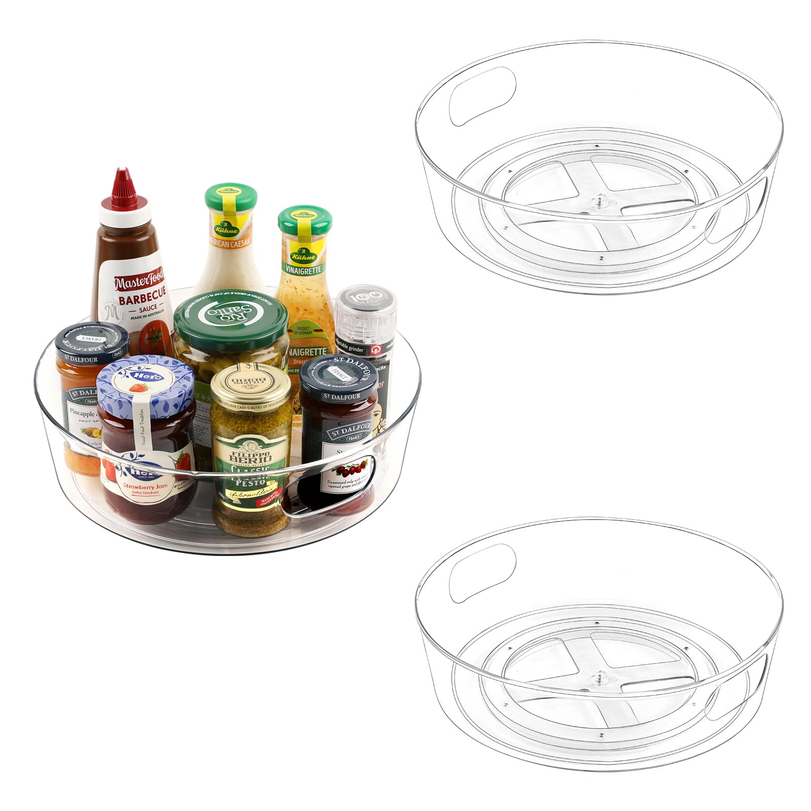 Lazy Susan Drehteller Aus Acryl – 22,9 Cm, 2 Stück, Rutschfester Organizer Für Küche & Bad
