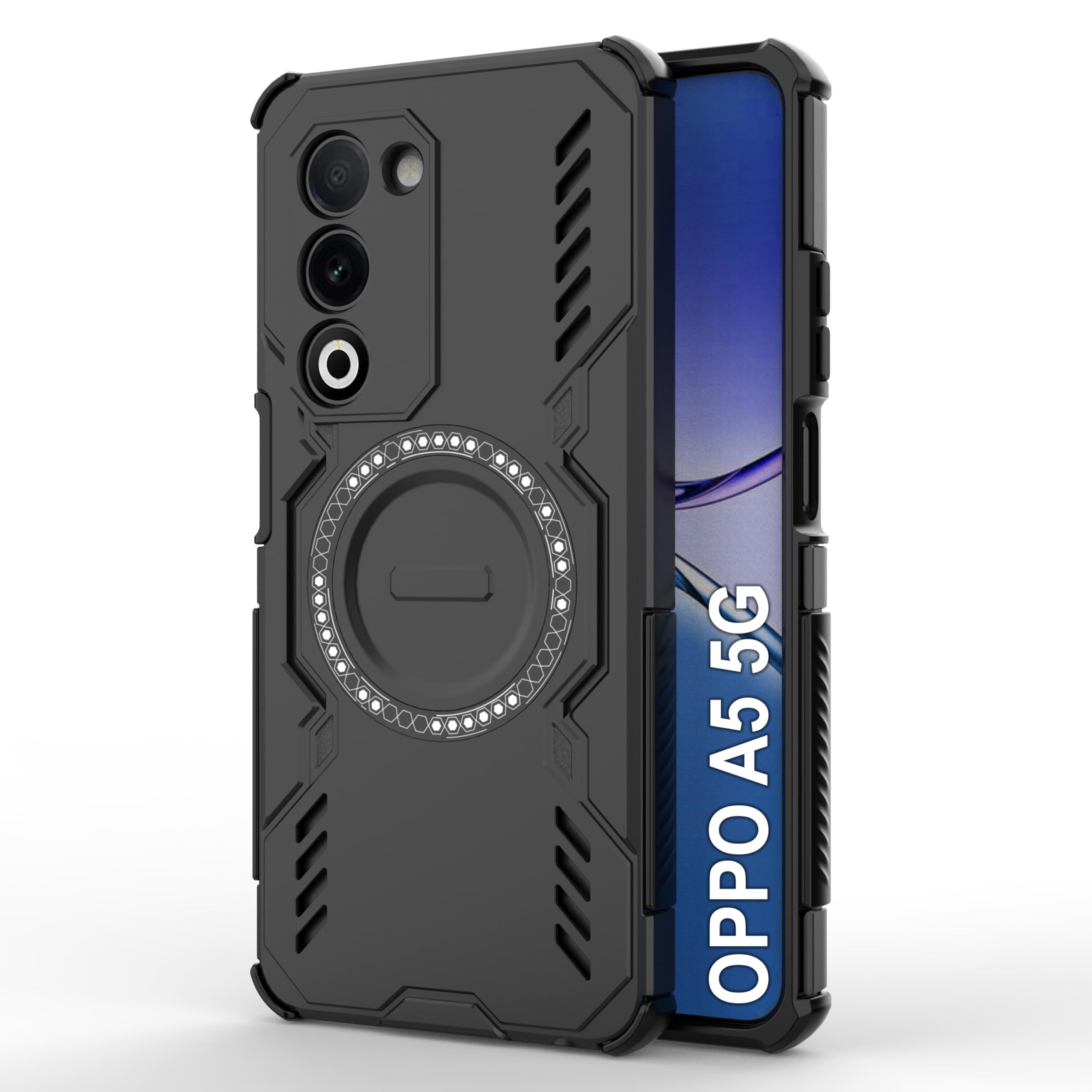 Zapcase Back Case Cover for Oppo A5 5G | Magnetic Case with Built