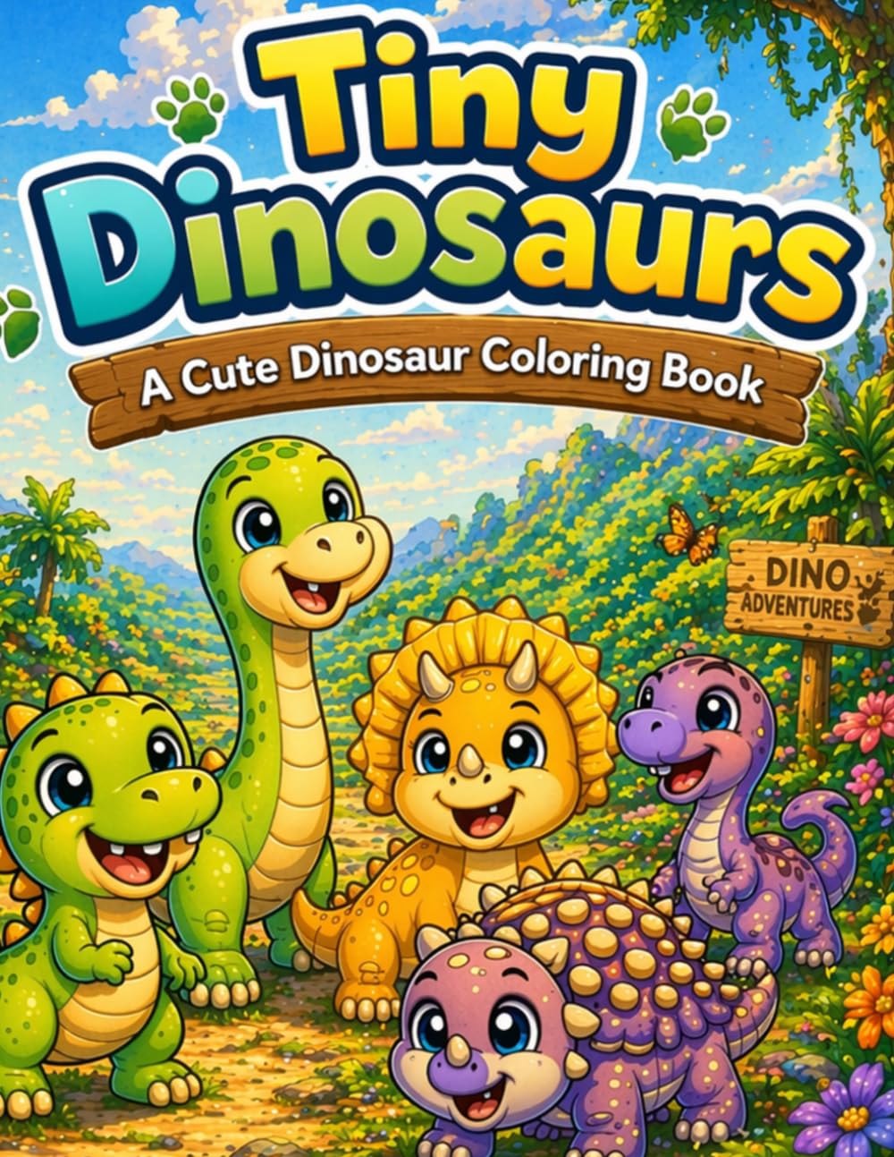Tiny Dinosaurs: coloring book