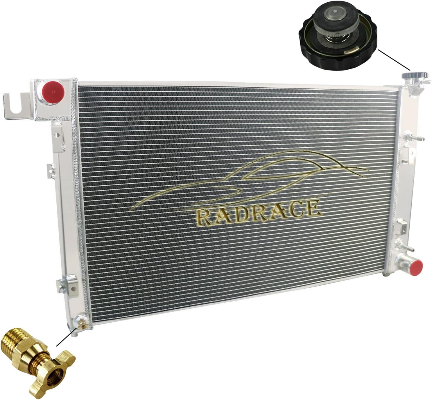 4 Row Aluminum Radiator for 1994-2002 99 2001 Dodge Ram 1500 2500 3500 3.9L V6 5.2L V8 5.9L L6 1995 1996 1997 1998 1999 2000 Radiator Crossflow Radiador