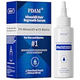5% Minoxidil for Men Hair Growth Serum - Minoxidil for Women Serum with Biotin for Thicker & Healthier, Topical Minoxidil for Men Restore Fuller Beard