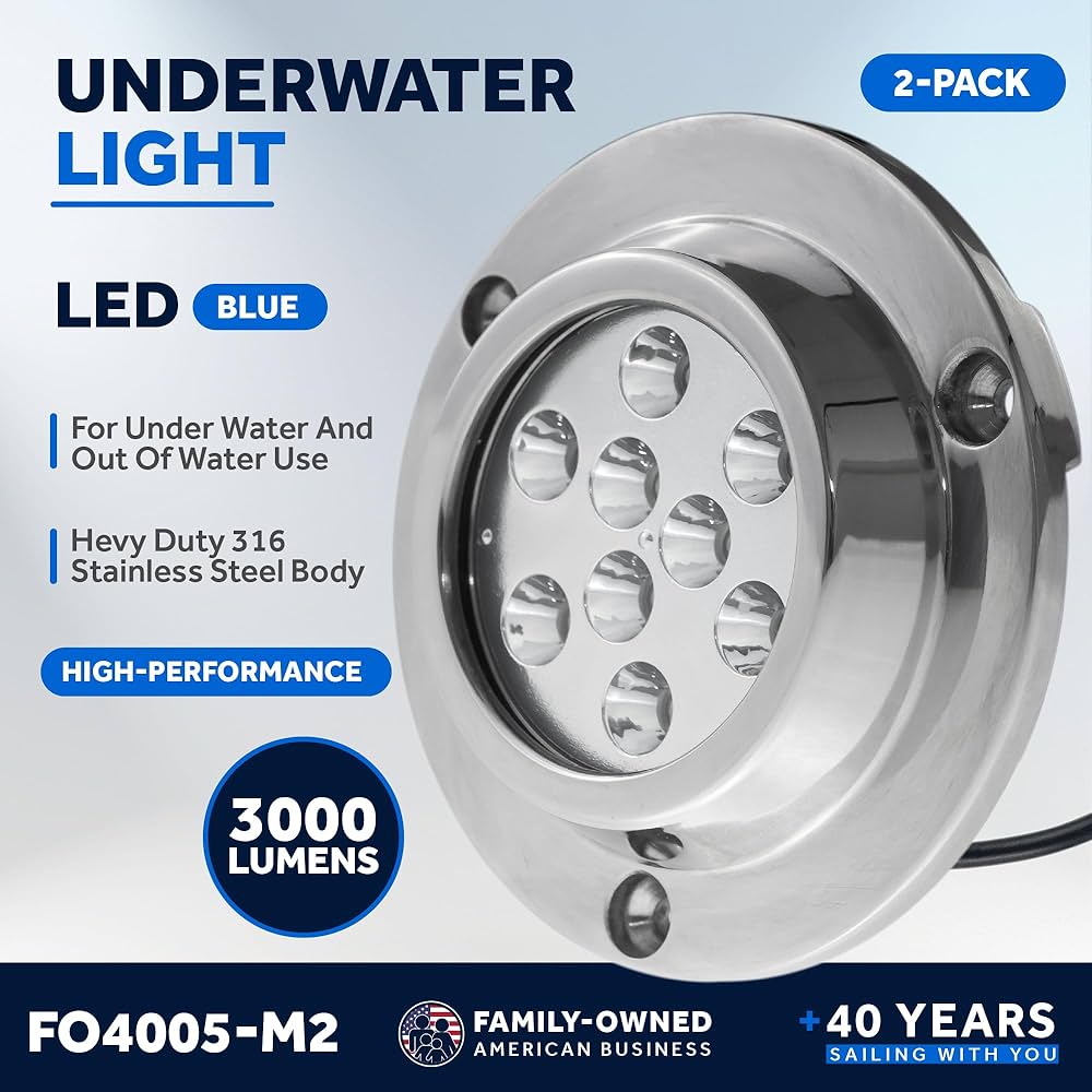 Amazon.com: Five Oceans 2-Pack Underwater Boat Lights, Blue