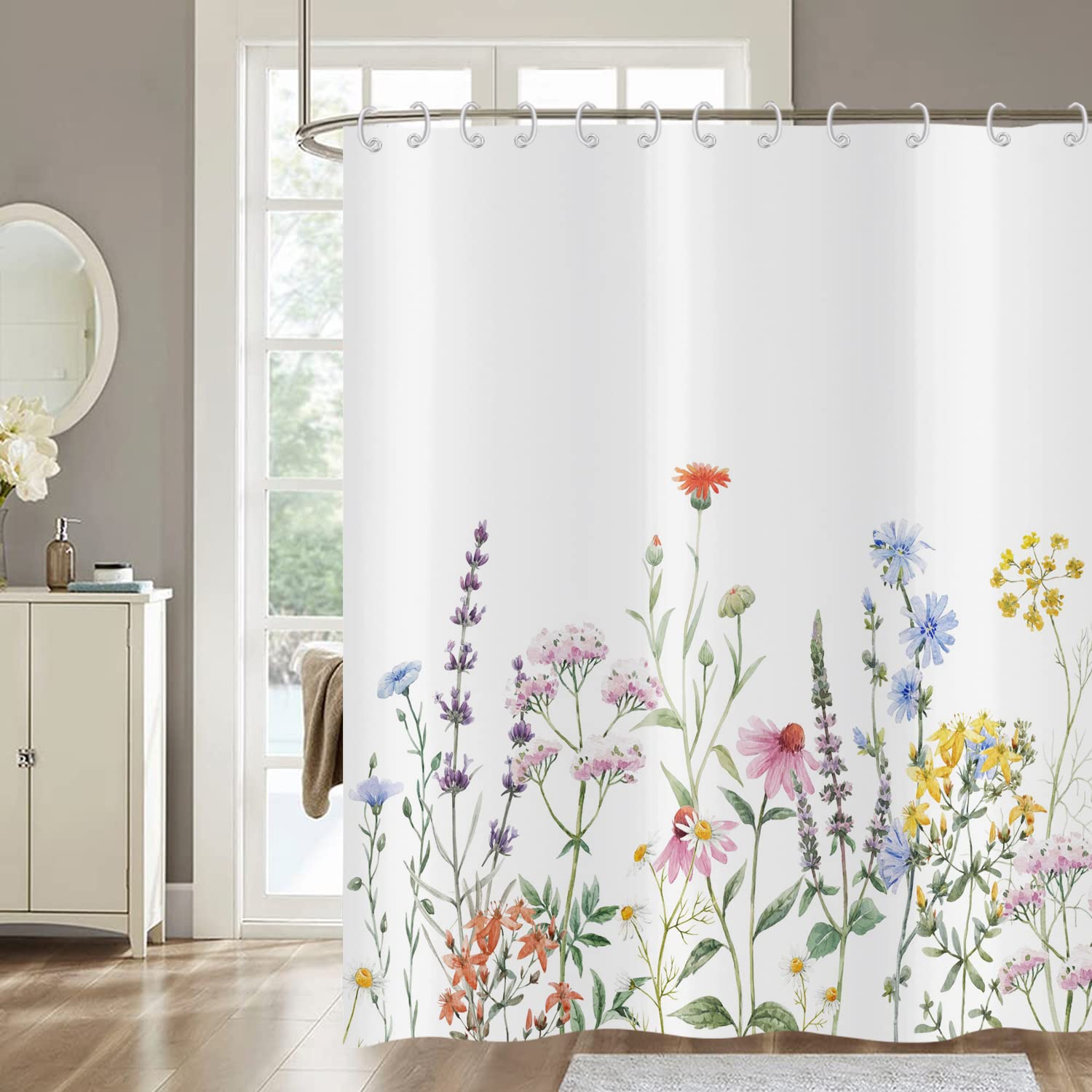 Hnmdmyi Rideau de Douche Noir Boho Fleurs 180x200, Vintage Abstrait Bohème Fleur Botanique Rideau de Baignoire Mid Century Moderne Esthétique Rétro Imperméable Polyester Tissu Lavable Rideau de Bain Hnmdmyi Rideau de Douche Noir Boho Fleurs 180x200, Vintage Abstrait Bohème Fleur Botanique Rideau de Baignoire Mid Century Moderne Esthétique Rétro Imperméable Polyester Tissu Lavable Rideau de Bain