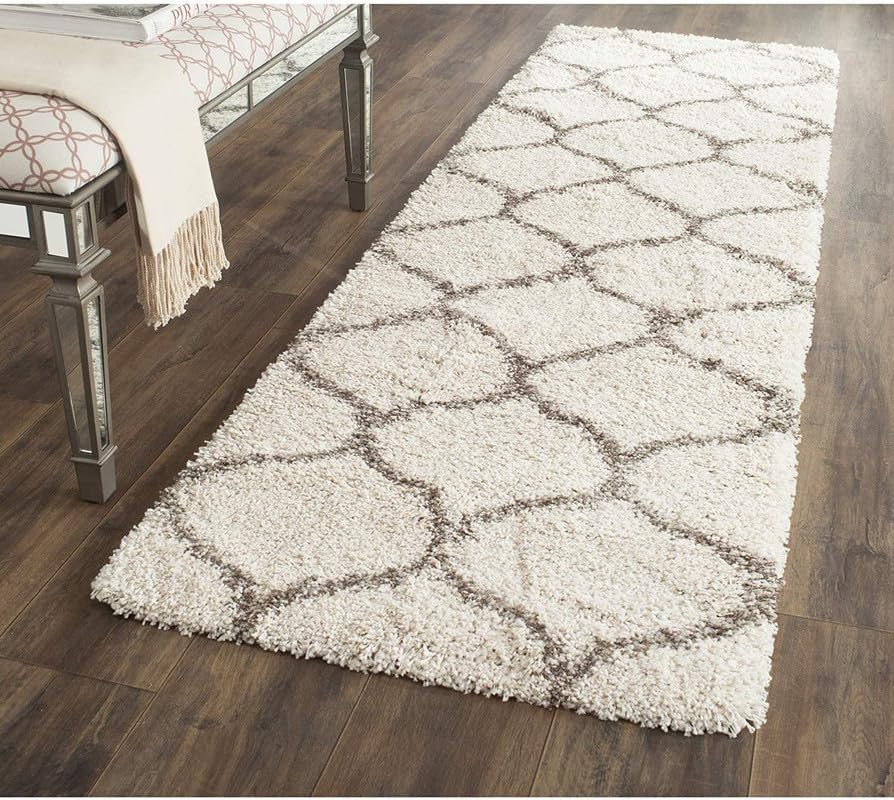 Carpet for Living Room, Bedroom and Hall Handmade Microfiber Cozy Soft and Fluffy Shaggy Area Rug with 2 inch Thick Anti Skid Carpet [1.5x4 Feet Ivory Beige]-image-16