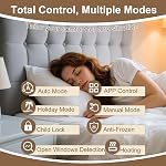 HEATIT Thermostat de chauffage au sol programmable intelligent, écran tactile blanc 85V-265V large plage de tension, chauffage électrique au sol radiant compatible, contrôle écran tactile, programmable intelligent, finition blanche