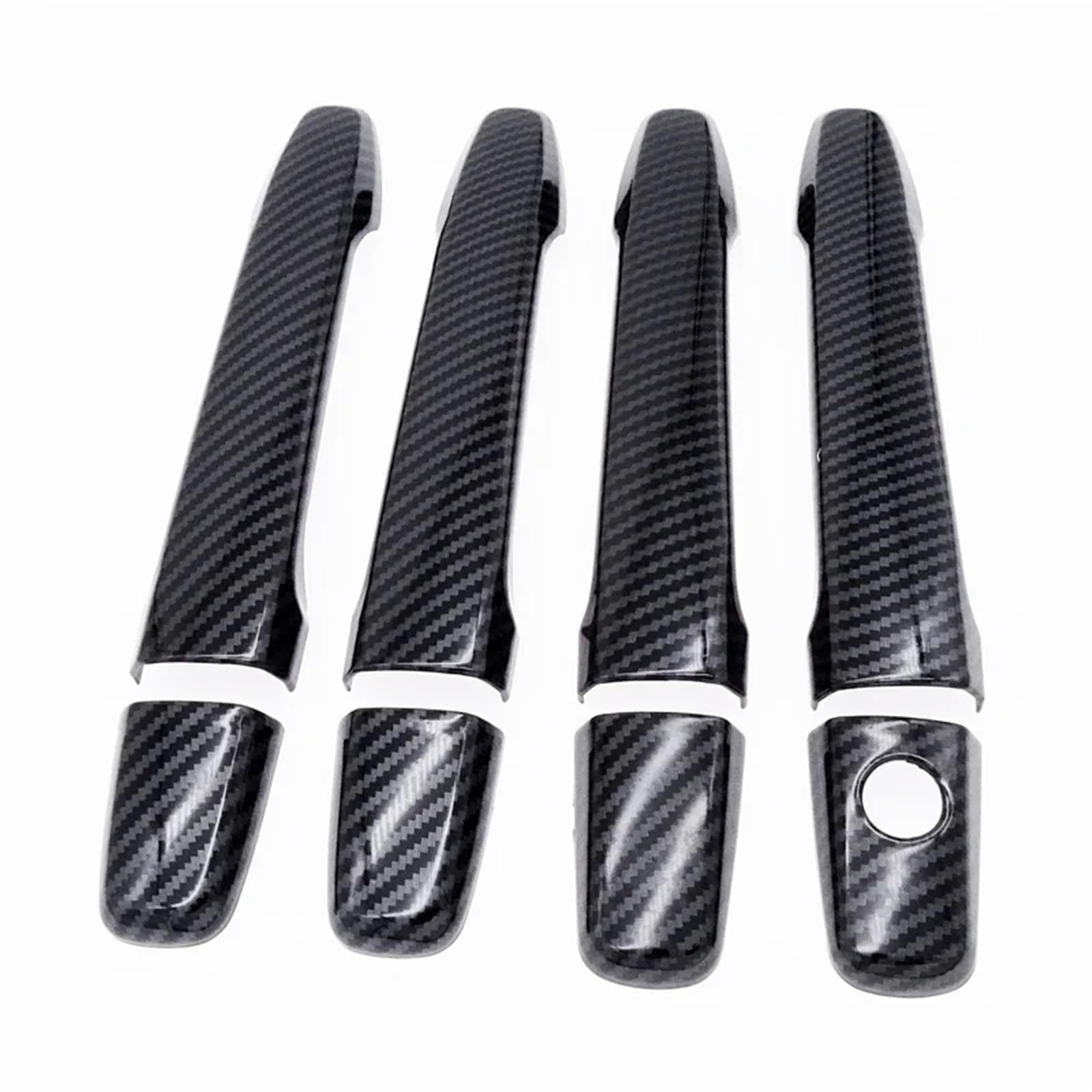 CFAYRLMS Door Pull Cover Compatible with Mitsubishi for Lancer for Evolution X 2008-2017 Carbon Fiber Car Outer Door Handle Cover Trim Exterior Handles