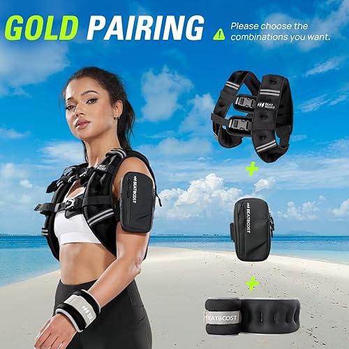 Miniatura 9 de Weighted Vest Woman 5 12 15 20 25 30 lb Weight Vest with Ironsand for Walking Strength Training Running Workout